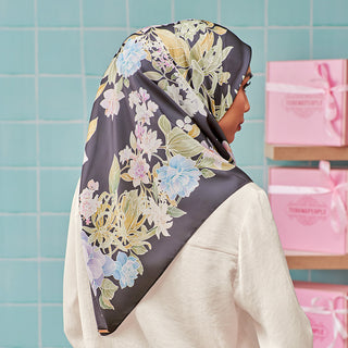 LE Batik Floral in Slate Grey (SQ)