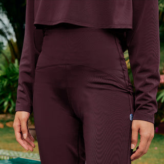 Basic Swimwear Pants - Burgundy