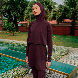 Cape Swimwear Top - Burgundy