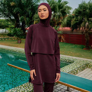 Cape Swimwear Top - Burgundy