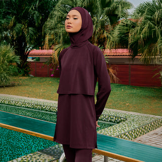 Cape Swimwear Top - Burgundy