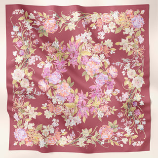 LE Batik Floral in Ruby (SQ)