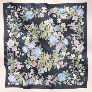 LE Batik Floral in Slate Grey (SQ)