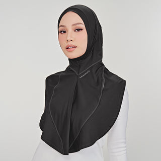 Najwa Sport Hijab 2.0 in BLACK BELT (Nano)