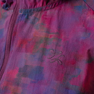 Printed Half Zip Parka - Abstract Moonbow