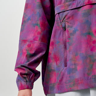 Printed Half Zip Parka - Abstract Moonbow