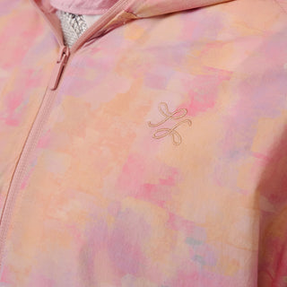 Printed Half Zip Parka - Abstract Sunset