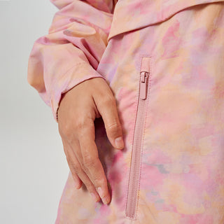 Printed Half Zip Parka - Abstract Sunset