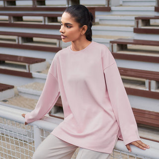 Back Pleated Sweatshirt - Mauve