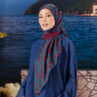 Monogram 3.0 - Burgundy Teal (SQ) - Prints - TudungPeople