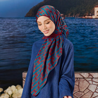 Monogram 3.0 - Burgundy Teal (SQ) - Prints - TudungPeople