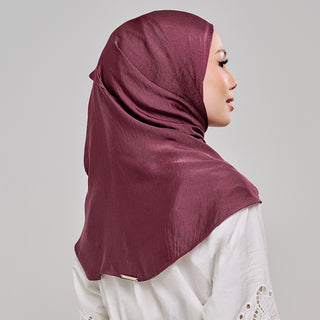 Niya Satin in Burgundy