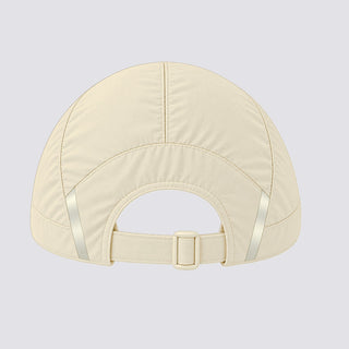 Cream sport cap by TudungPeople, lightweight accessories with adjustable strap and curved brim for activewear and outdoor activities.