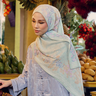 Nostalgia TudungPeople Ceper print featuring vibrant, detailed traditional design on high-quality paper.