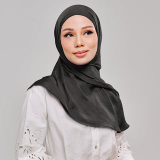 Niya Satin in Charcoal - Instants - TudungPeople