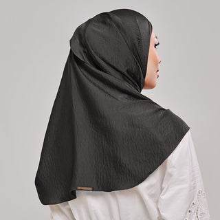 Niya Satin in Charcoal - Instants - TudungPeople