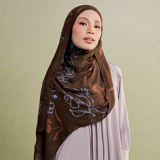Minimalist floral print titled Cocoa by TudungPeople, featuring delicate botanical artwork on high-quality paper.