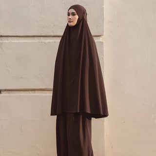 Awan Travel Prayerwear - Dark Brown - Prayerwear - TudungPeople