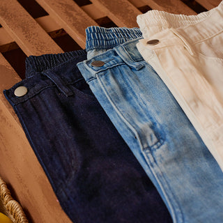 Denim Wide Pants - Dark Blue - Apparel - TudungPeople