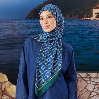 Monogram 3.0 - Emerald Blue (SQ) - Prints - TudungPeople