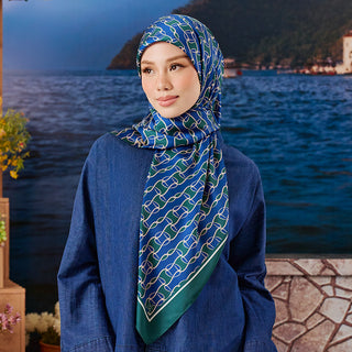 Monogram 3.0 - Emerald Blue (SQ) - Prints - TudungPeople