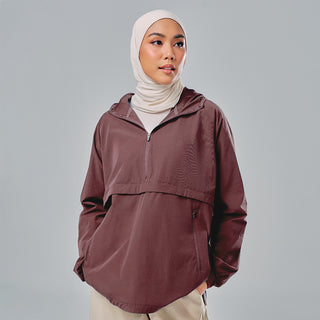 Half Zip Parka - Dark Purple