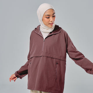 Half Zip Parka - Dark Purple