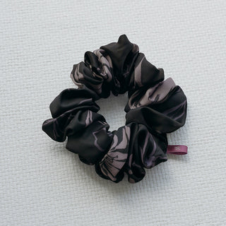 Minimalist Floral - Indigo Scrunchie