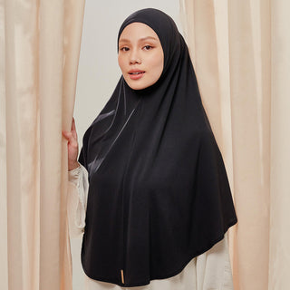 Najwa Sport Khimar - Black - Active - TudungPeople