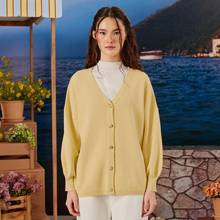 Knitted Cardigan - Butter - Apparel - TudungPeople