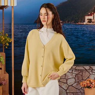 Knitted Cardigan - Butter - Apparel - TudungPeople