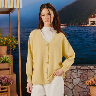 Knitted Cardigan - Butter - Apparel - TudungPeople