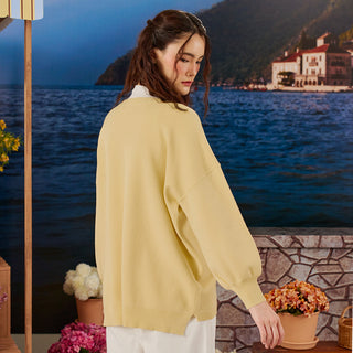 Knitted Cardigan - Butter - Apparel - TudungPeople