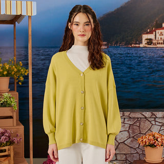 Knitted Cardigan - Pear - Apparel - TudungPeople