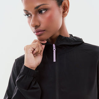 Lightweight Half Zip Parka - Black