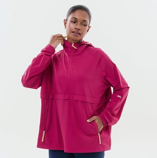 Lightweight Half Zip Parka - Magenta