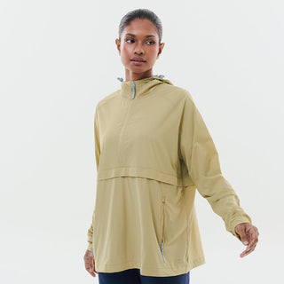 Lightweight Half Zip Parka - Pale Olive