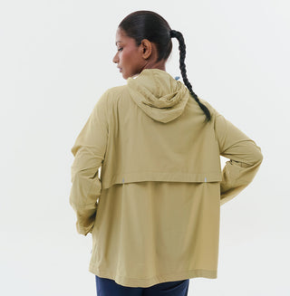 Lightweight Half Zip Parka - Pale Olive