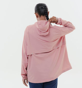 Lightweight Half Zip Parka - Pink