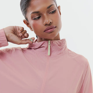 Lightweight Half Zip Parka - Pink