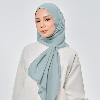 TudungPeople Suri in Mermaid signature hijab with mermaid-inspired pattern, stylish and elegant headscarf design.