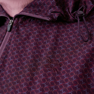 Printed Half Zip Parka - Monogram Aubergine