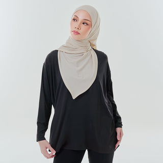 Oversized Dryfit Top - Black