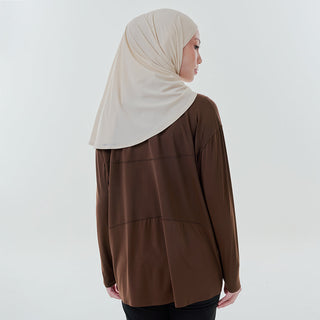 Oversized Dryfit Top - Brown