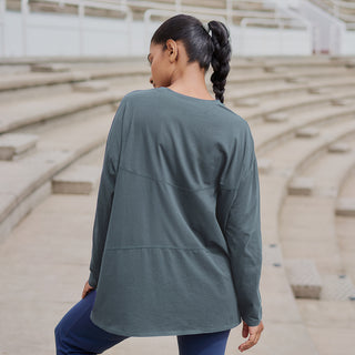 Athleisure : Oversized Top - Bluegrey