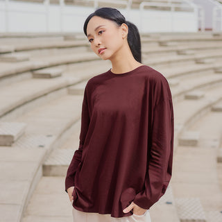 Athleisure : Oversized Top - Mahogany