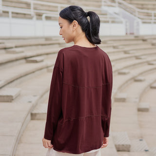 Athleisure : Oversized Top - Mahogany