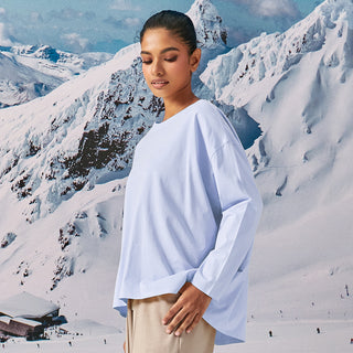 Athleisure : Oversized Top - Periwinkle