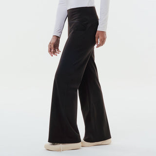 Black straight active pants by TudungPeople, showcasing the fitted athletic apparel for active wear.