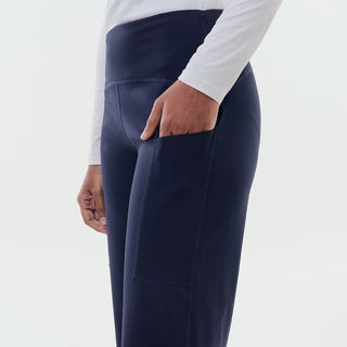 Dark blue straight active pants by TudungPeople, featuring a comfortable fit and casual athletic style.